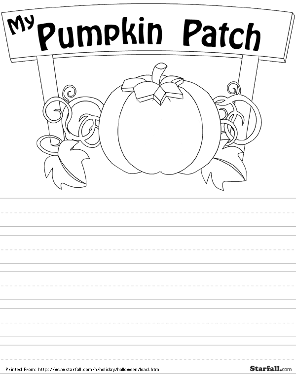 Online Printouts Starfall Pumpkin Patch